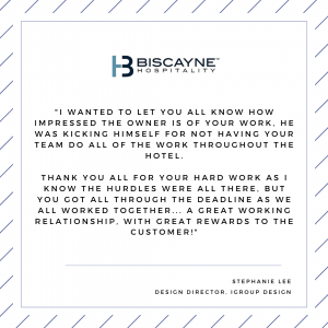 a testimonial from a biscayne client