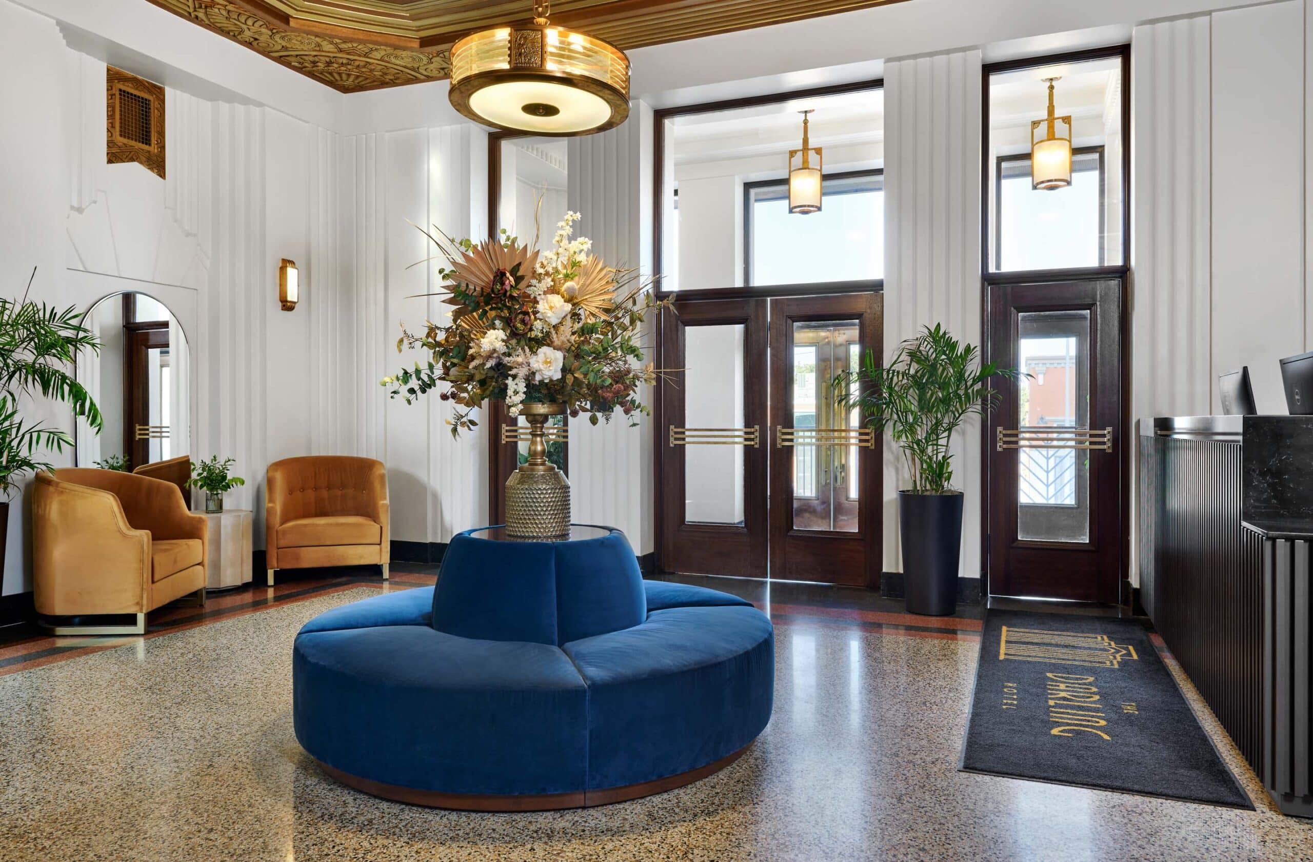 a hotel lobby